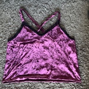 Purple cross back shirt